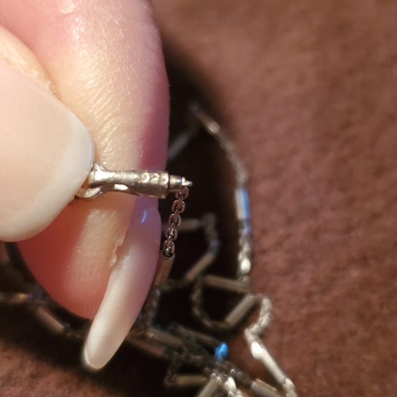 Genuine Chrome Diopside & Rhodolite Cluster Pendant in Sterling Silver - Picture 5 of 10